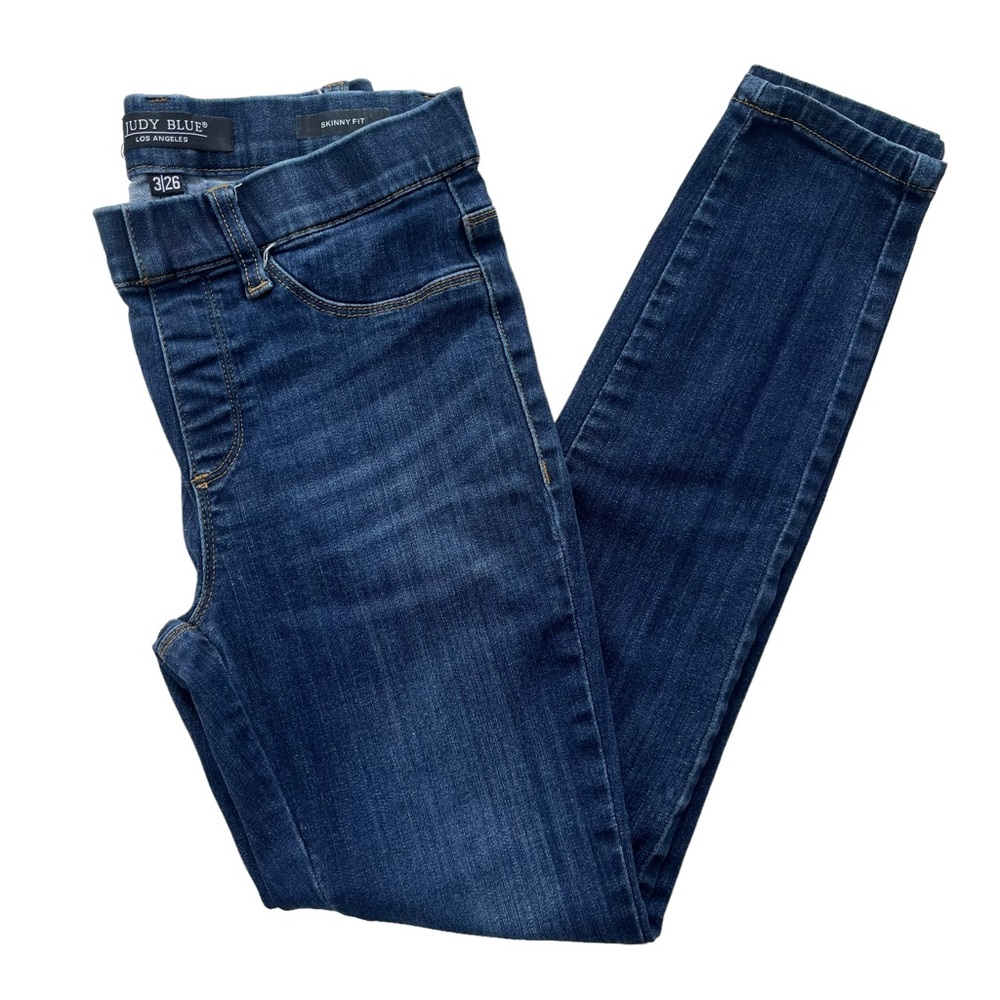 Judy Blue Women’s Size 3 / 26W Medium Wash Skinny Fit Pull On Jeans Style JB8846